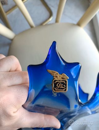 Vaso Murano Blu Trasparente