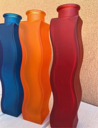 Set 3 Vasi Ikea SKAMT Onda Vetro