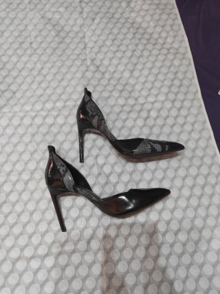 Zapatos Guess Tacón Mujer Negro/Plata