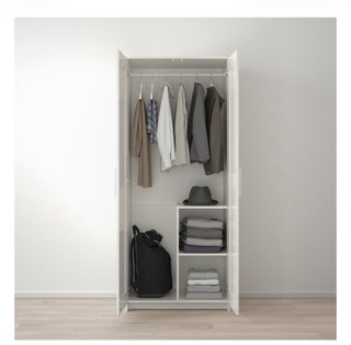 Guardaroba a 2 ante IKEA BRIMNES bianco