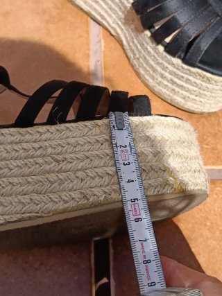 Sandalias cuña negras talla 37