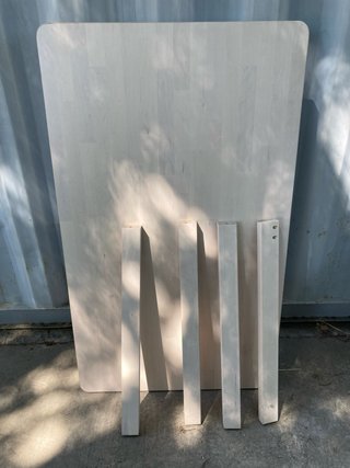 Mesa y Banco IKEA Norraker Madera Clara
