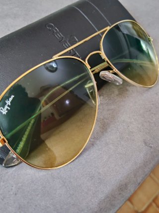 Gafas de sol Ray-Ban Aviator Doradas Verdes