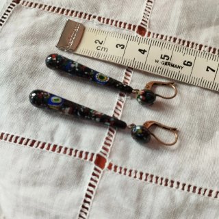 Auténticos pendientes Millefiori antiguos