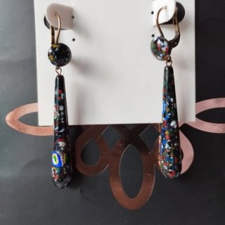 Auténticos pendientes Millefiori antiguos