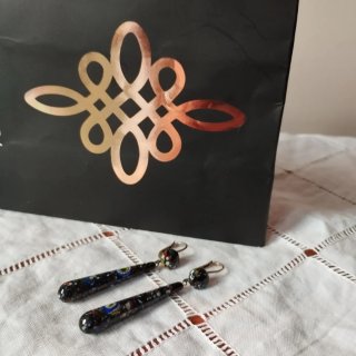Auténticos pendientes Millefiori antiguos
