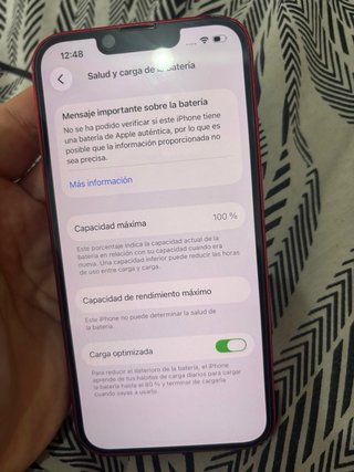 iPhone 13 128GB Rojo - Batería 100%