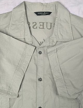 Camisa Guess by Marciano Gris Manga Corta Talla S
