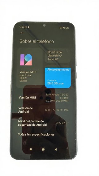 Xiaomi Redmi 9AT Negro + Cargador