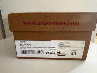 Sandalias Erase blancas con tira