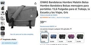 Maletín OIWAS Portátil 15,6 Gris