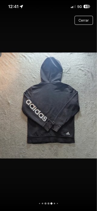 Sudadera Adidas Hombre Negra Capucha/Cremallera L
