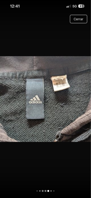 Sudadera Adidas Hombre Negra Capucha/Cremallera L