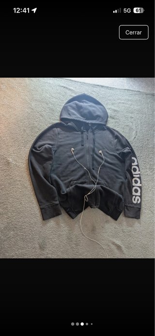 Sudadera Adidas Hombre Negra Capucha/Cremallera L