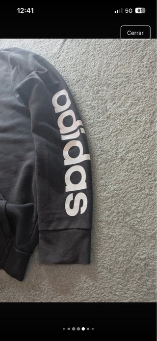 Sudadera Adidas Hombre Negra Capucha/Cremallera L