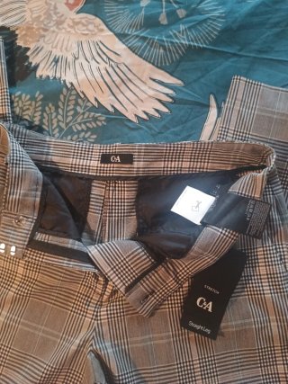 Pantalón de vestir C&A cuadros mujer T.40/42