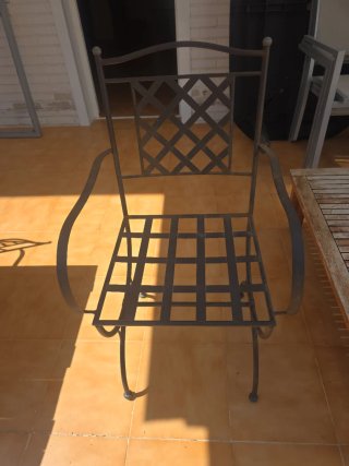 Mesa y Sillas Terraza Metal y Madera