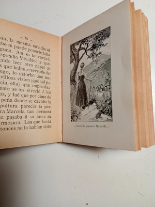 Don Quijote, miniatura ilustrado por José Passos.