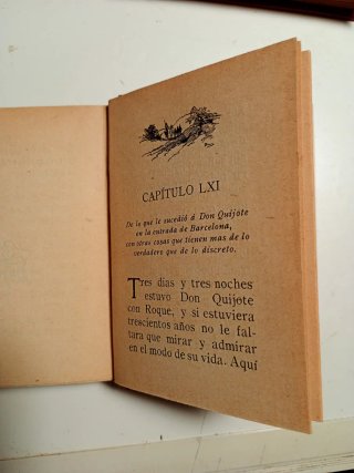 Don Quijote, miniatura ilustrado por José Passos.
