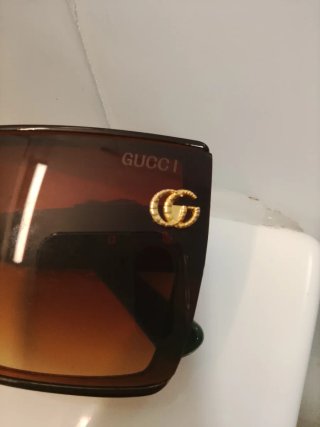 Gafas de sol Gucci Marrón y Dorado