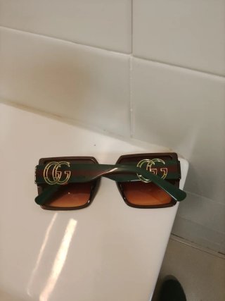 Gafas de sol Gucci Marrón y Dorado