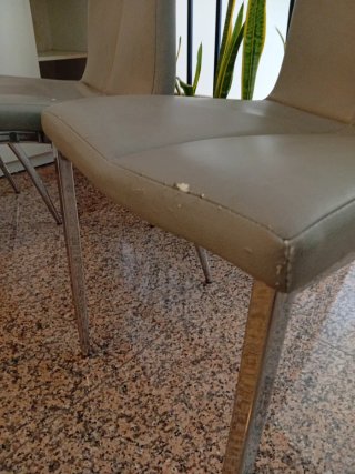 Juego de 4 sillas de comedor grises