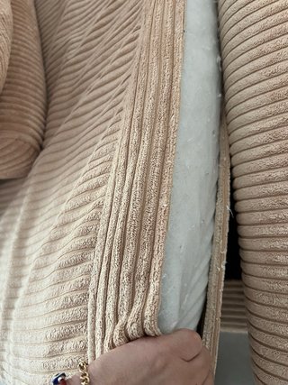 Sofá chaise longue beige de tela.desenfundable 100