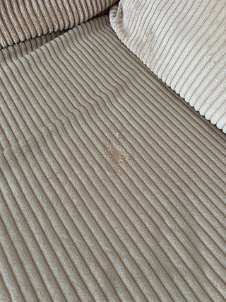 Sofá chaise longue beige de tela.desenfundable 100
