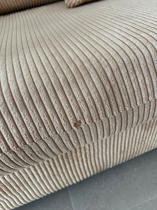 Sofá chaise longue beige de tela.desenfundable 100