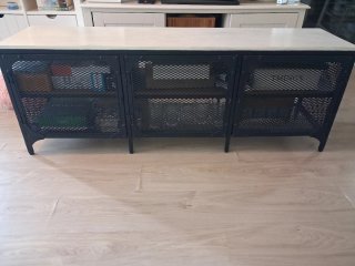 Aparador Industrial Ikea Beige/Negro