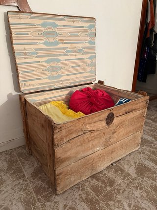 Baúl Arcon Madera Vintage antiguo