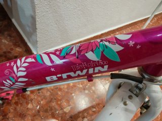 Bicicleta niña Btwin rosa de hadas