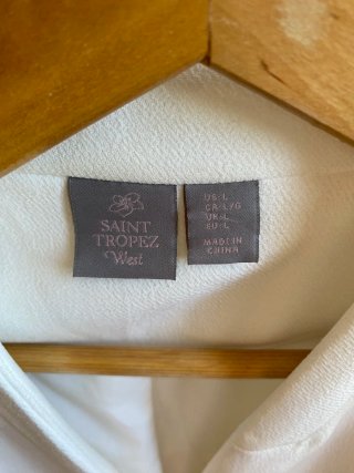Chaqueta Blanca Diseño Francés Talla L