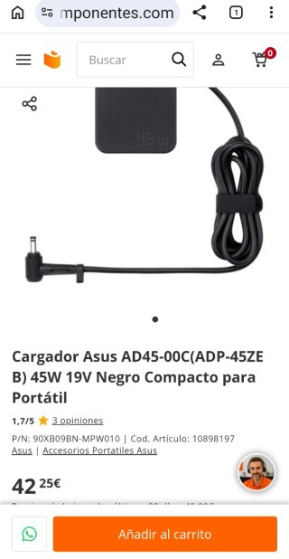 Cargador ASUS ADP-45ZE B
