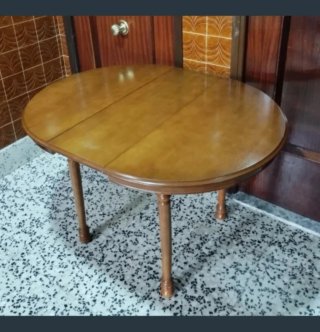 Mesa redonda de madera 90 CT  extensible 120 CT