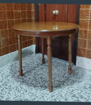 Mesa redonda de madera 90 CT  extensible 120 CT