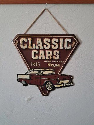 Cartel Metálico Classic Cars Vintage