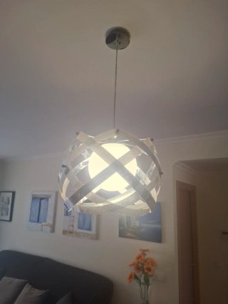 2 Lámparas Techo Moderna Plata