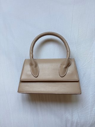 Bolso de mano beige