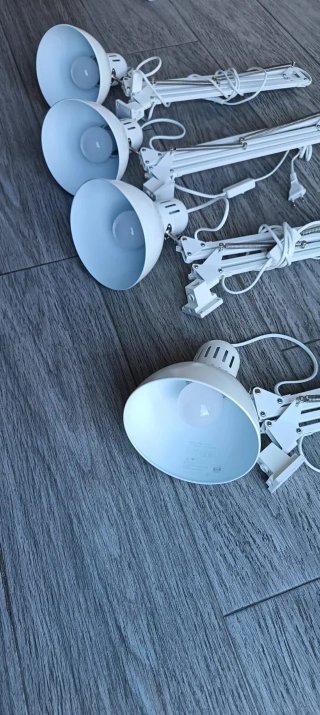 4 Lámparas Flexo Blancas IKEA Tertial