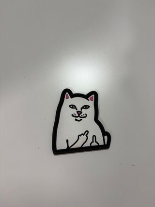 Parche Gato Negro Blanco Velcro