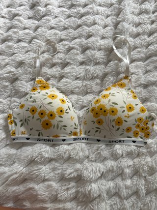 Sujetador deportivo estampado floral