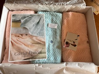 Set Asciugamani Rosa, Azzurro, Arancio