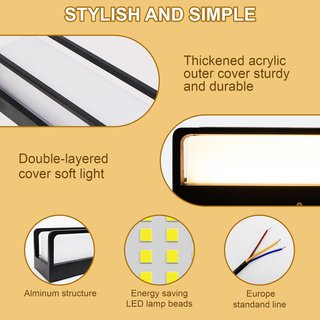 nuevo Aplique LED Exterior Negro 24W