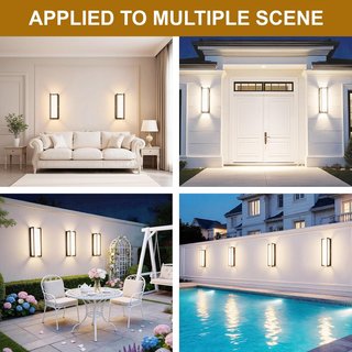 nuevo Aplique LED Exterior Negro 24W