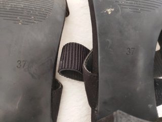 Sandalias negras tacón bloque
