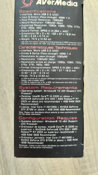 Capturadora Avermedia Live Gamer Mini GC311