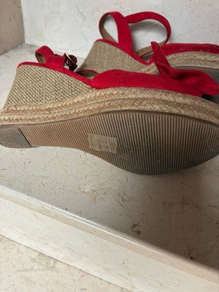 Alpargatas sandalias cuña CORINA rojas talla 39