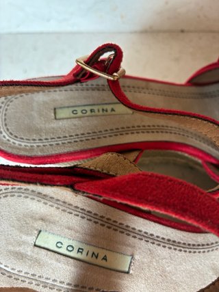 Alpargatas sandalias cuña CORINA rojas talla 39