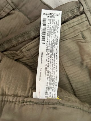 Pantalón chino Zara hombre talla 36 verde oliva